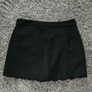 Vici Black Asymmetrical Mini Skirt for Work